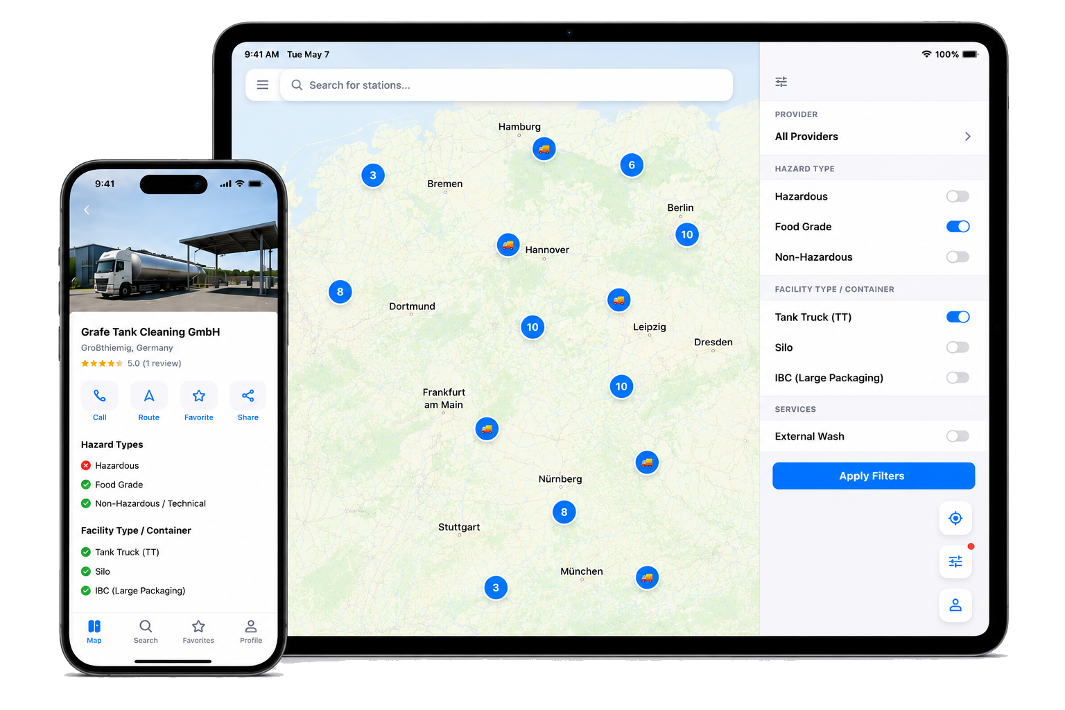 BulkRadar app preview on phone and tablet